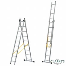 Picture of BuildWorx 1.8m 2-Section 2-Way Aluminium Combination Ladder